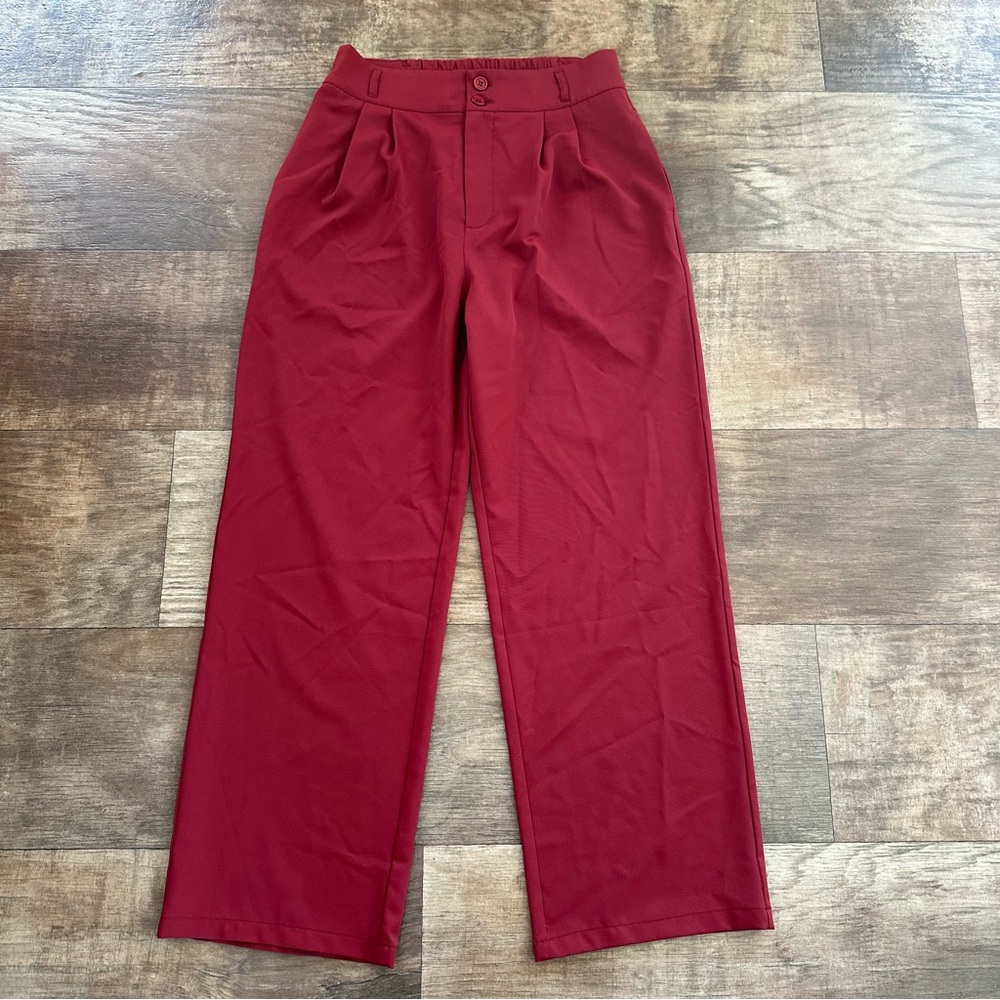 New HALARA flex high waisted shirred straight relaxed fit pants - Picture 5 of 9